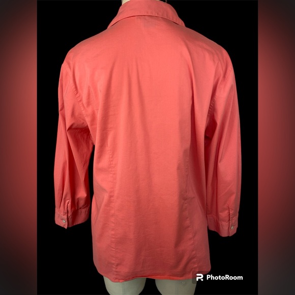 Lands End Long Sleeve Button Up Blouse Women’s Medium (10-12) - Picture 2 of 4